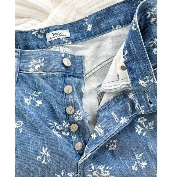 Polo Ralph Lauren Callen High Rise Slim Floral Print Jeans - Picture 4 of 8